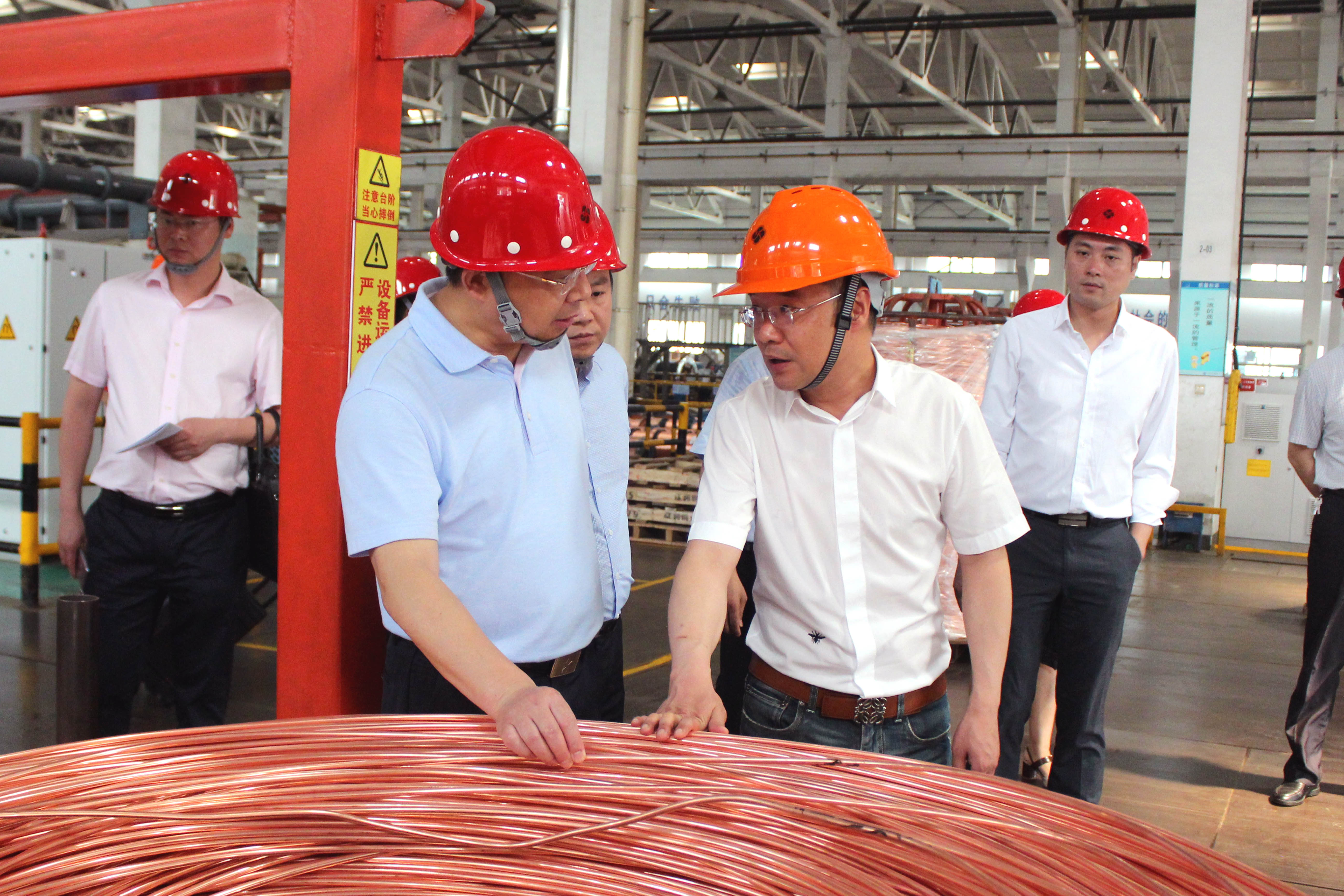 2019年6月10日，四川省廣安市岳池縣委書(shū)記鄭鵬程率黨政代表團(tuán)來(lái)上上電纜參觀考察