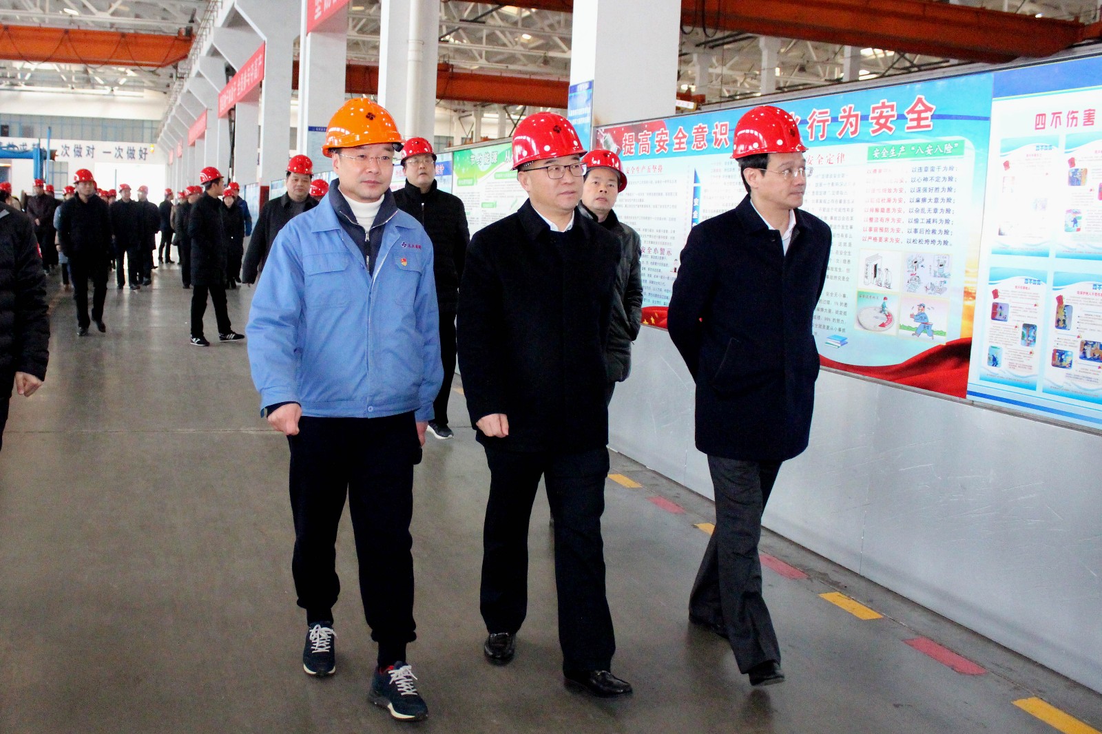 2019年1月16日，郎溪縣黨政代表團(tuán)一行來(lái)上上電纜參觀交流