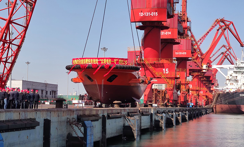 上上電纜助力國內首艘純電動拖輪“云港電拖一號”建造