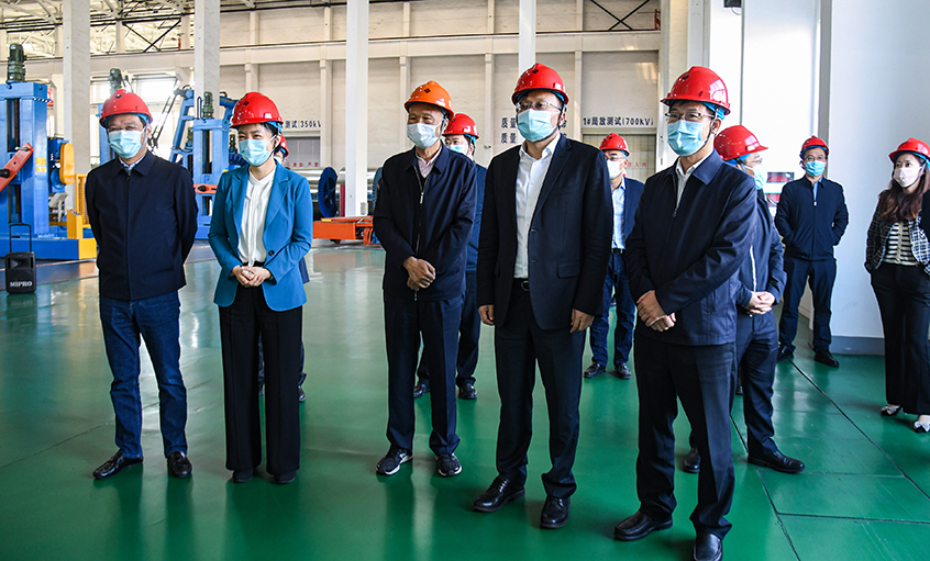 江蘇省副省長胡廣杰一行來上上電纜調研